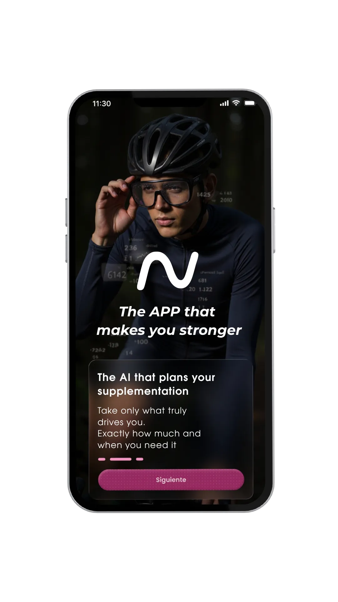 Ciclista entrenando con Nutripilot AI